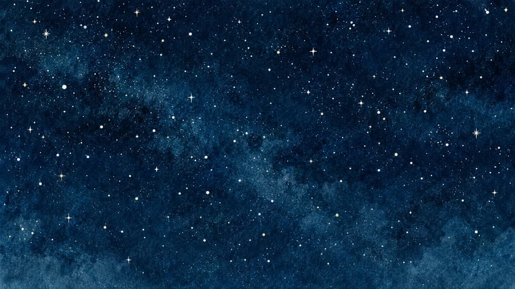 A starry winter night sky